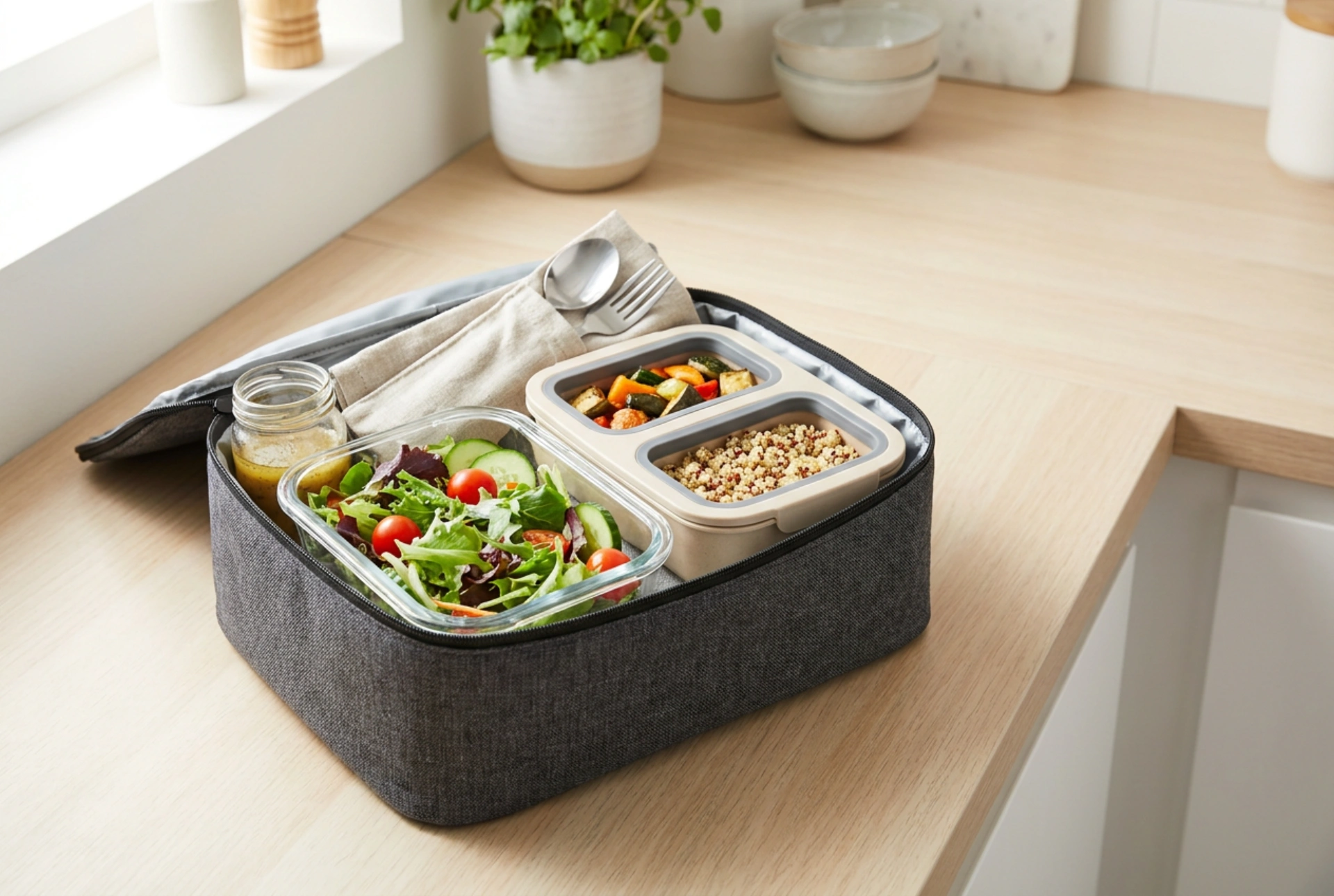 Jak správně zabalit termotašku na jídlo bez nechtěného protečení