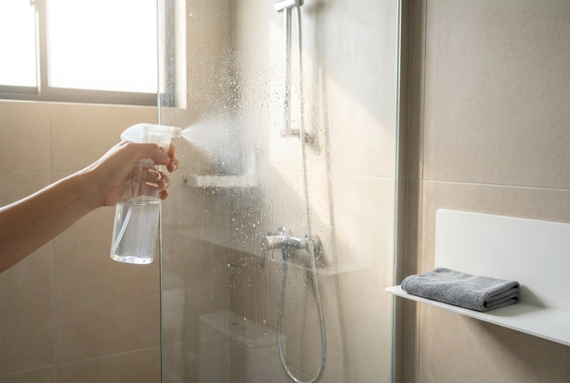 Jak správně aplikovat hydrofobní přípravek na sprchový kout po umytí