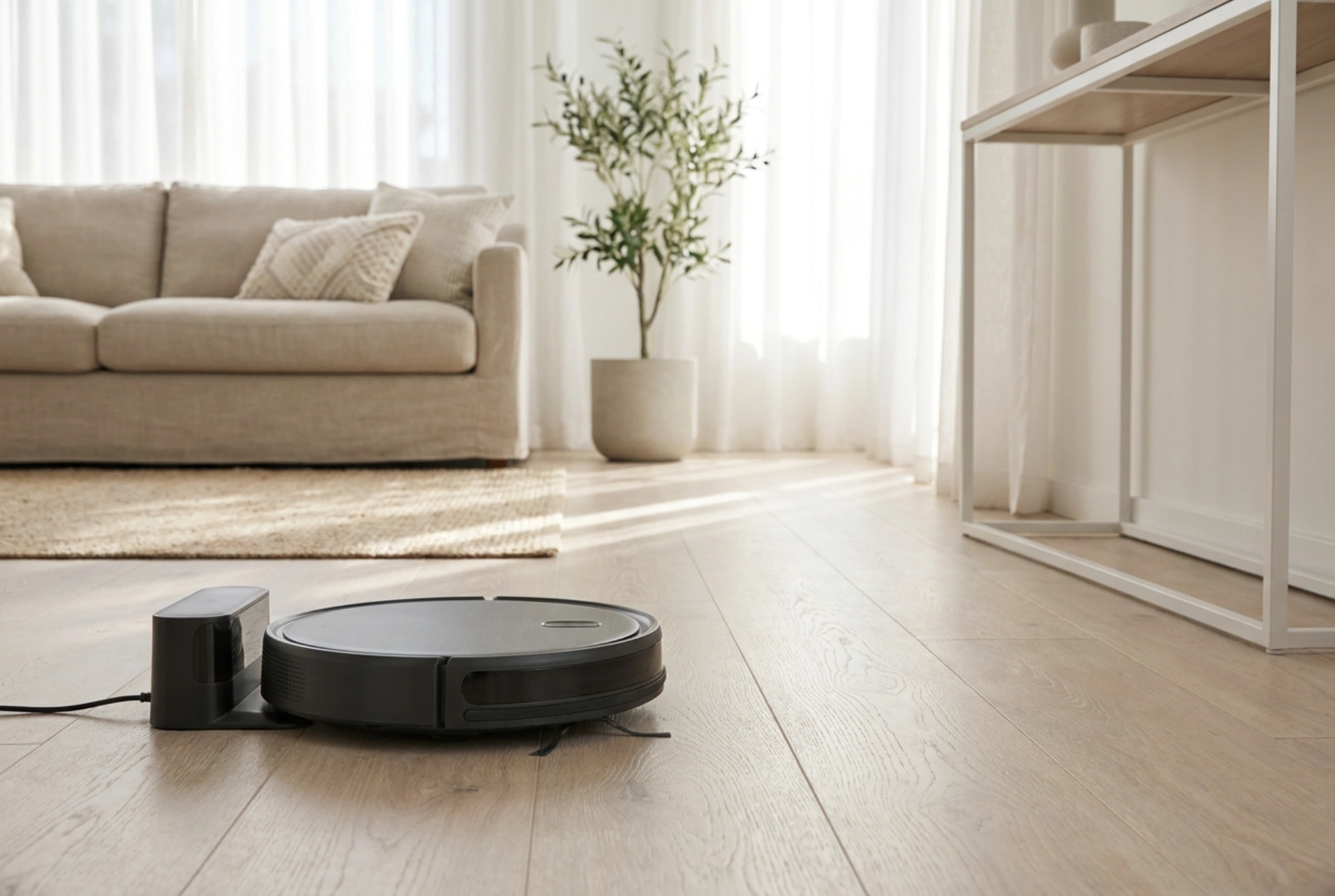 Plán úklidu robotickým vysavačem a mopem pro celý dům