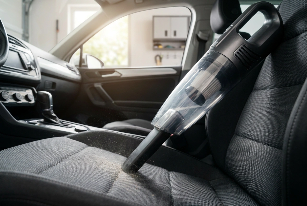 Jak uklízet auto akumulátorovým vysavačem bez poklesu výkonu