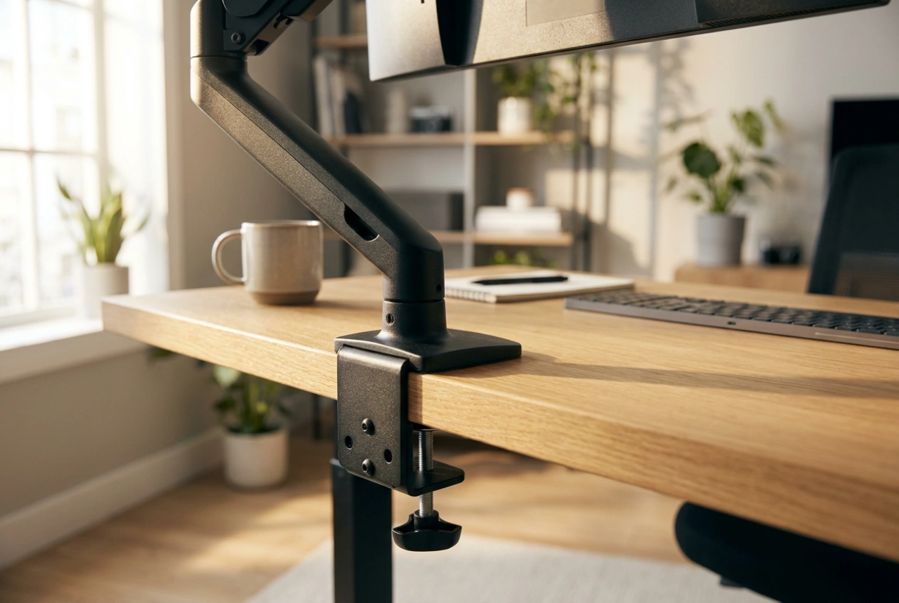 Jak pevně namontovat držák monitoru ke stolu bez vůle