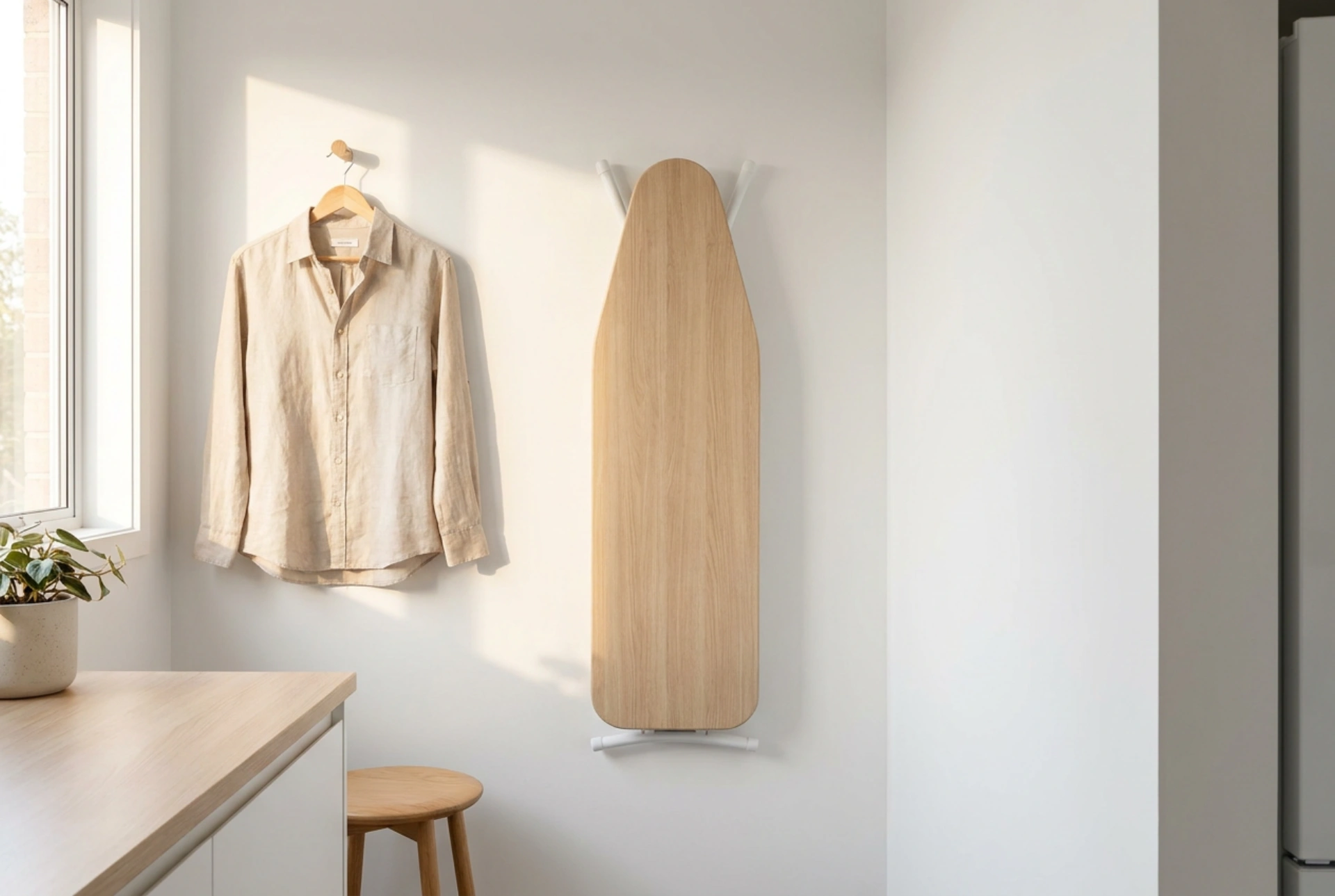 Nástěnná žehlicí prkna a ergonomie malého bytu