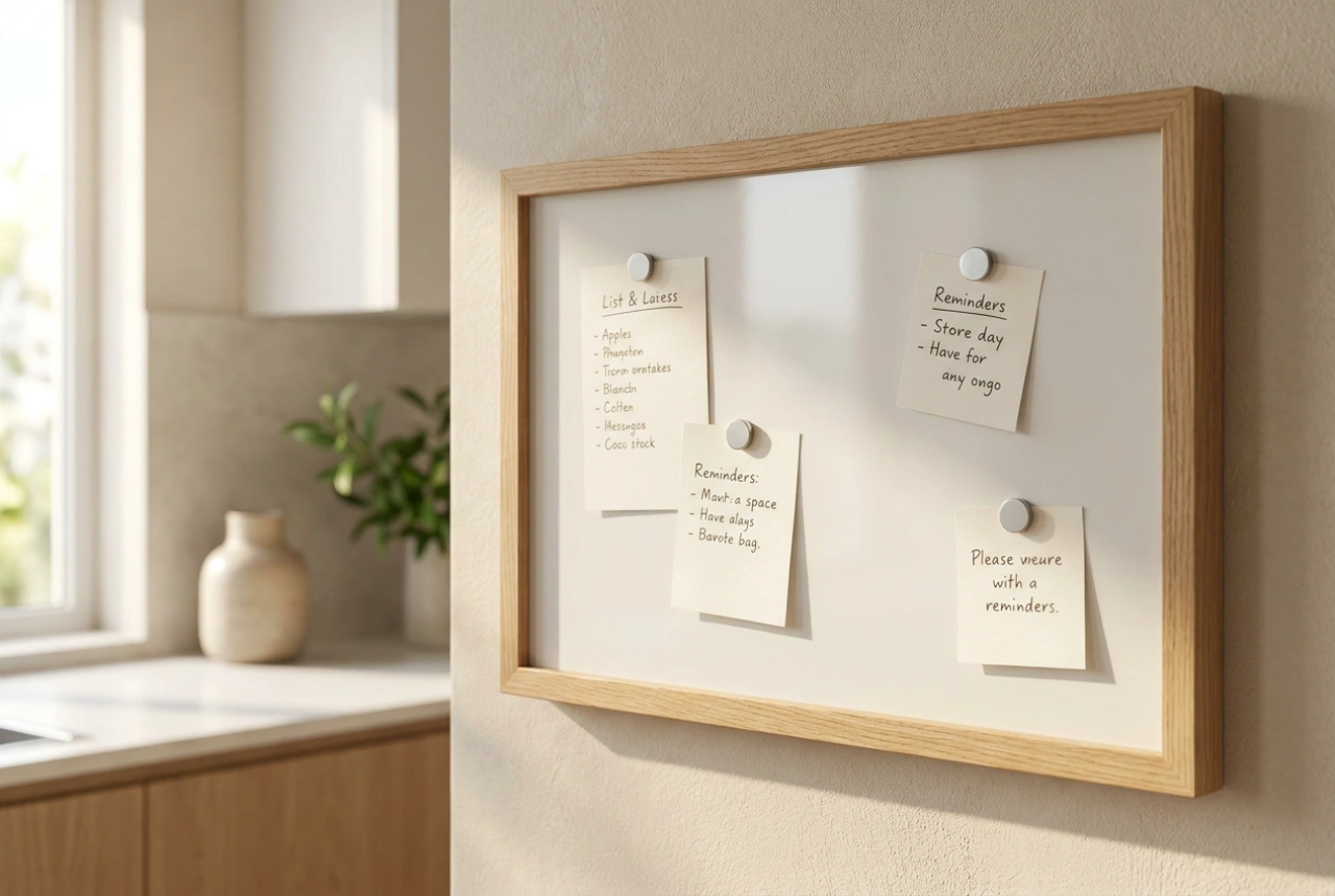 Jak efektivně organizovat domácí připomínky na magnetické tabuli v rámu