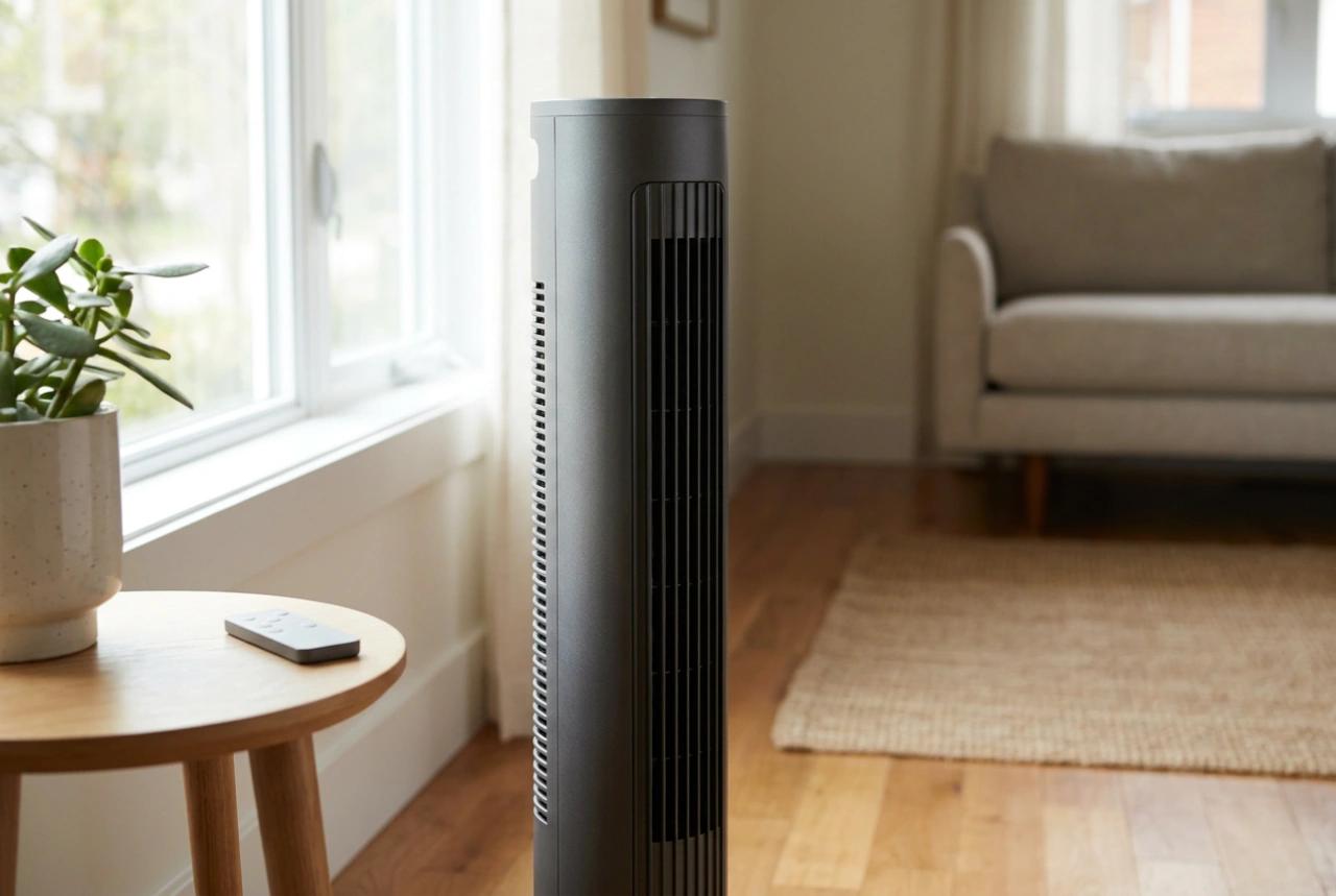 Jak bezpečně používat sloupový ventilátor s dálkovým ovládáním v domácnosti